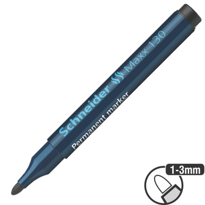 Прикажи детали за Маркер, Перманентен, 1-3 мм, Schneider, Maxx130, 113001, Црна Слика на Маркер, Перманентен, 1-3 мм, Schneider, Maxx130, 113001, Црна