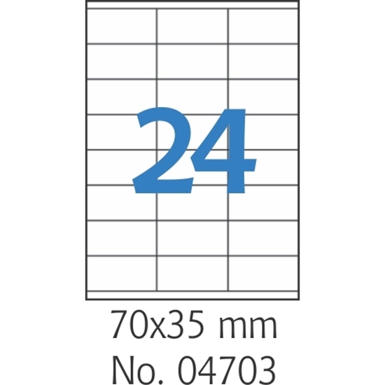 Слика на Етикети 04703 А4/100 70*35 Мулти 3