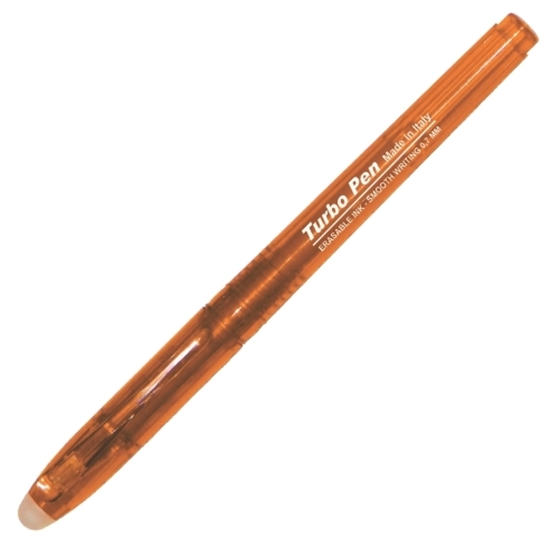 Слика на Пенкало, Гел 0.7мм, со Гума, Turbo Pen, 508-Ц, 30186, Портокалова