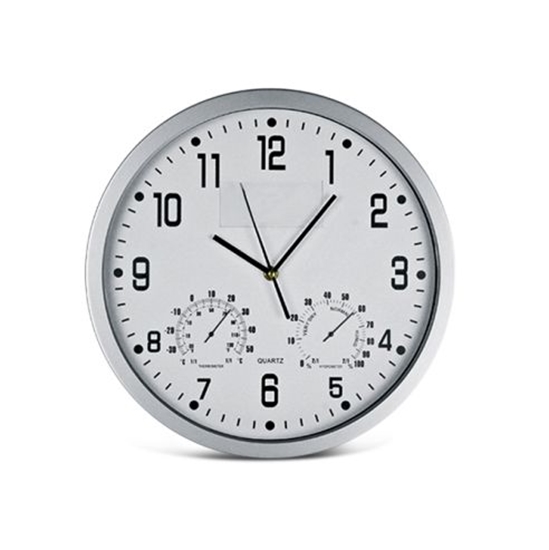 Слика на Часовник, Ѕиден, Со Термометар, Odri, Dixon, 4504.90, 35*4.5цм, Бела
