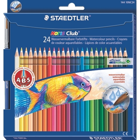 Слика на Бои Дрвени, Акварел, Сет 24/1, Staedtler, Noris® aquarell, 144 10NC24