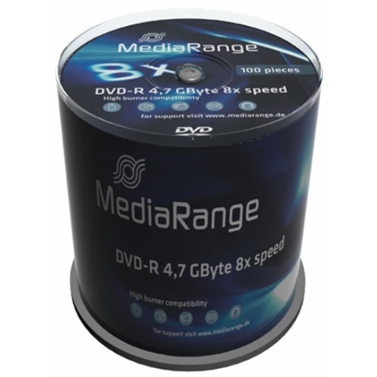 Слика на DVD-R, 4.7GB/120min, 8x Speed, Spindle, Сет 1/100, Media Range, MR438