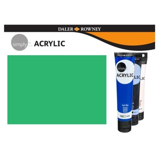 Слика на Боја, Акрилна, 75мл, Daler Rowney, Simply Acrylic, 126975391, Зелена
