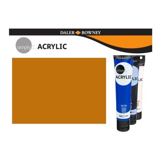 Слика на Боја, Акрилна, 75мл, Daler Rowney, Simply Acrylic, 126975663, Окер