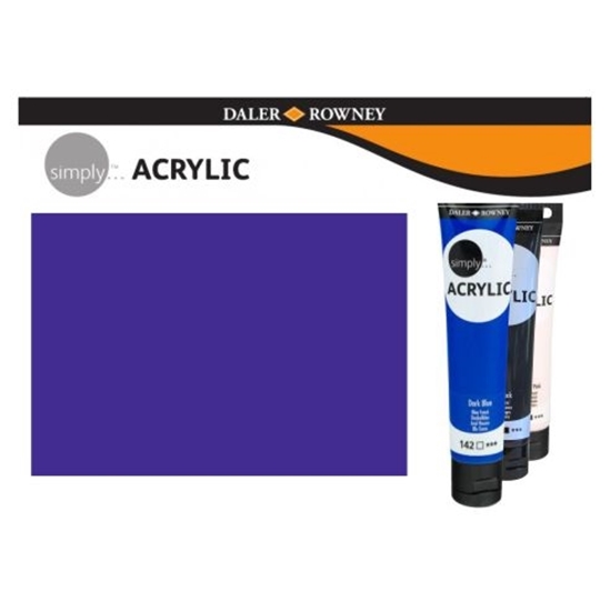 Слика на Боја, Акрилна, 75мл, Daler Rowney, Simply Acrylic, 126975450, Виолетова