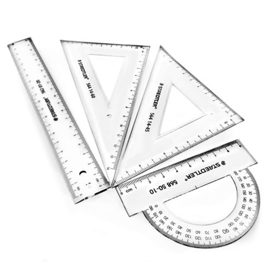 Слика на Линијар, Геометриски Сет 4/1, ПВЦ, Staedtler, Mars®, 569 PB4-0, Транспарентна