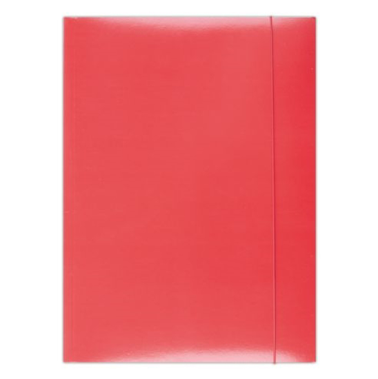 Слика на Папка со ластик, Картонска лакирана, А4, 300 гр., PBS, 21191131-04, КЛЕО, Црвена