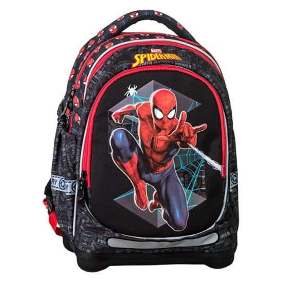 Слика на Ранец, 3 патенти, анатомски, Spiderman, Statovac, Smart light, 326610, Црна