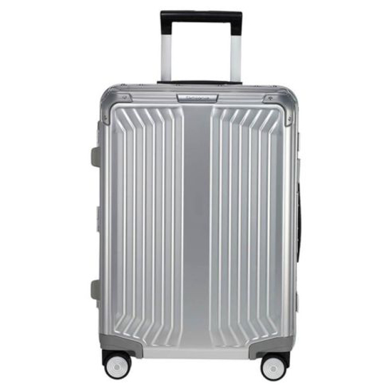 Слика на Куфер, 4 тркала, Тврда, Samsonite, Lite-Box Alu, 122705/1004, 40*55*23цм, Сива