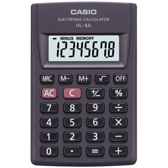 Слика на Калкулатор, Casio, HL-4A-S-EP, Црна