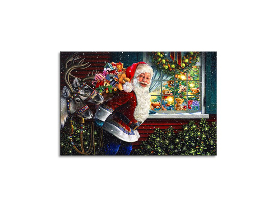 Слика на Слика, Новогодишна, Што свети, LED, Дедо Мраз, Statovac, Panel, 740013, 40*30 цм