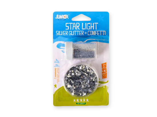 Слика на Декорации, Светки, Конфети ѕвездички, Statovac, Star light, 137891, Сребрена