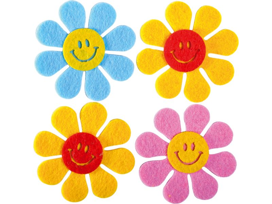 Слика на Декорации, Во форма на цвет смајли, Филц, 1/4, Statovac, Crafty shapes, 137305