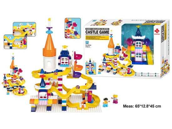 Слика на Коцки, Дворец со топоган, 238 парчиња, 3y+,Statovac, Blocks,876055, 65*45*12,8цм