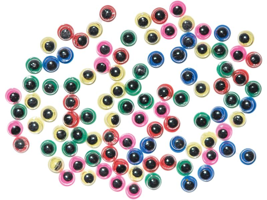 Слика на Декорации, Очи, ф 5мм, 1/100, Junior, Crafty eyes, 137090, Микс бои