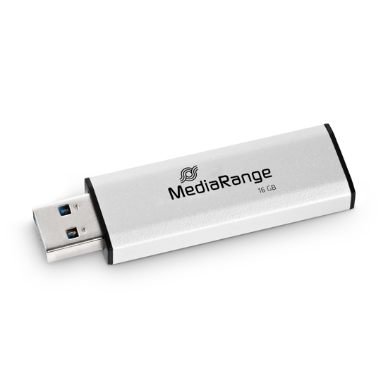 Слика на USB Flash Drive, 16GB, USB 3.0, Media Range, MR915, Црно-Сребрена