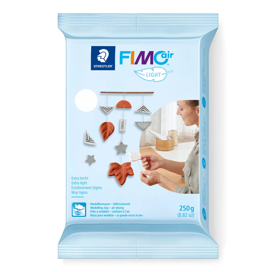 Слика на Глина, Тесто за моделирање, 250гр, Staedtler, FIMO Air Light, 8131-0, Бела
