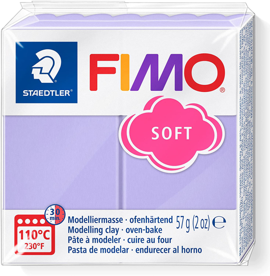 Слика на Глина, Полимерна, 57гр, Staedtler, Fimo Soft, 8020-605, Светло Виолетова
