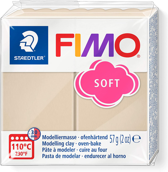 Слика на Глина, Полимерна, 57гр., Staedtler, Fimo Soft, 8020-70, Кремава