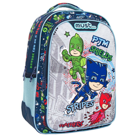 Слика на Ранец,3 Патенти,LED lights,Must,PJ Masks anyone can be hero,000484271,32*43*18цм