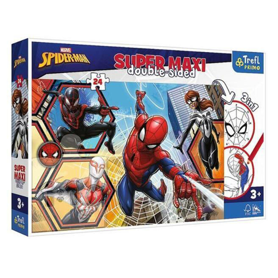 Слика на Сложувалка,Spiderman goes into action,24парчиња,60*40,3y+,Trefl,Super Maxi,41006