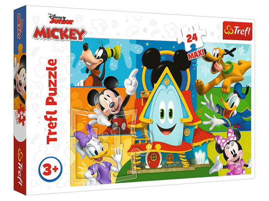 Слика на Сложувалка, Mickey Mouse&friends, 24 парчиња, 60*40, 3y+, Trefl, 24 Maxi, 14351