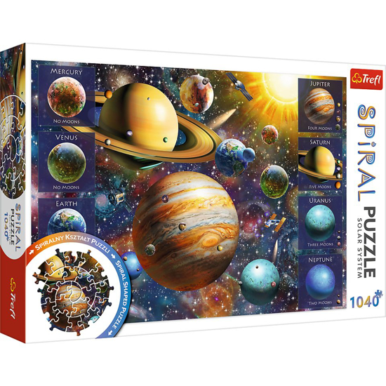 Слика на Сложувалка, Solar system, 1040 парчиња, 68*48цм, 3y+, Trefl, Spiral Puzzle,40013