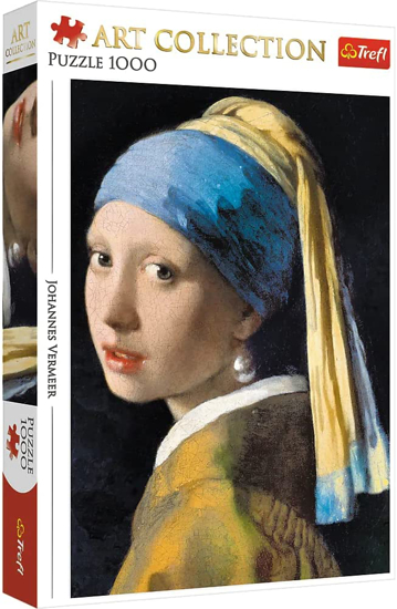 Слика на Сложувалка,Girl with a pearl earring,1000парчиња, 48*68,Trefl,Art Collect,10522