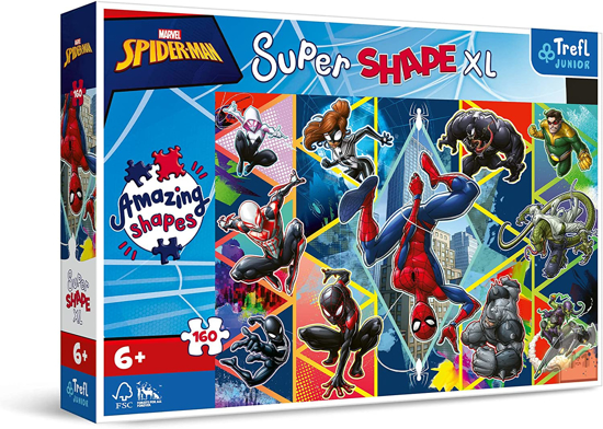 Слика на Сложувалка,Join Spiderman,Disney,160парчиња,60*40,6y+,Trefl,Super Shape XL,50024