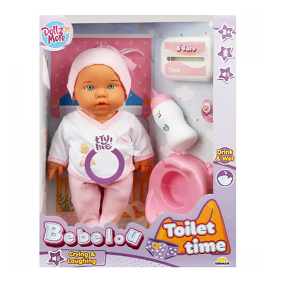 Слика на Кукла,35цм,Bebelou,Toilet time,Crying&Laughing, 3y+,Sunman,Dollz'nMore,S01030141