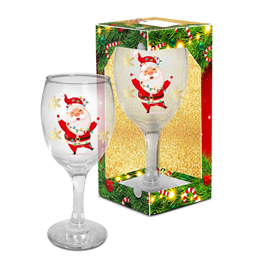 Слика на Чаша за вино, 220мл, Creative Factory, Дедо Мраз, 124079, Новогодишна
