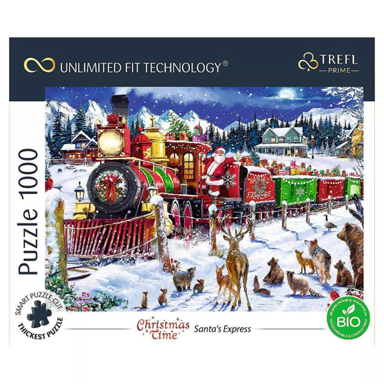 Слика на Сложувалка, Santa Express, 1000 парчиња, 68*48цм, 3+, Trefl, 10755