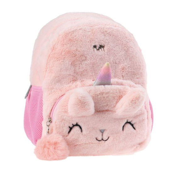 Слика на Ранец, Предучилишен, 2 патенти, Unicat plush, Play, Pop trend, 162996,28*35*20цм