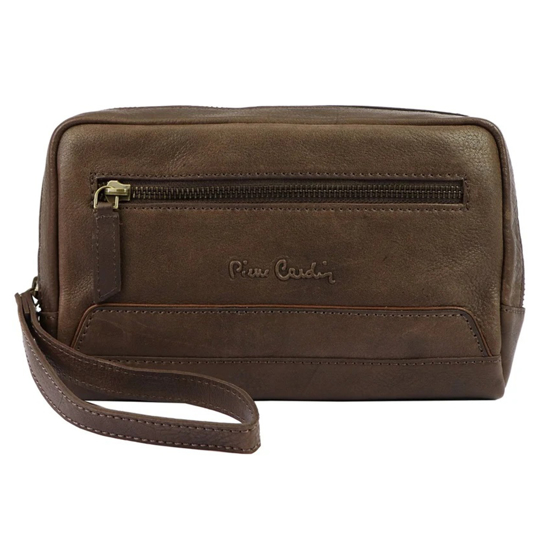 Слика на Торбичка,За на Рака, Кожа,2 Патенти,Pierre Cardin, 2800 YS12,21*14*6цм,T.Кафеава