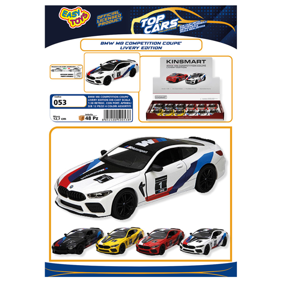 Слика на Количка, 1:38, Easy Toys, BMW M8 Competition Coupe Livery edition, 053, Микс бои