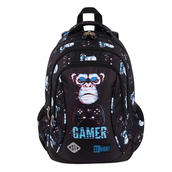 Слика на Ранец, Blue Gamer ,3 Патенти, 3 Прегради,Mjw, St.Right,5903235666711, 27*39*17цм