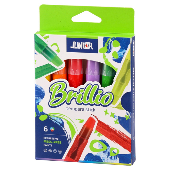 Слика на Боја, Темперна, Сет 1/6, Statovac, Junior, Brillio stick, 132090, Микс