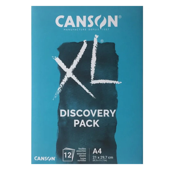 Слика на Блок,За Скицирање,А4,12 Листа,Wet Tehniques, Canson ,DISCOVERY PACK XL,31078H001