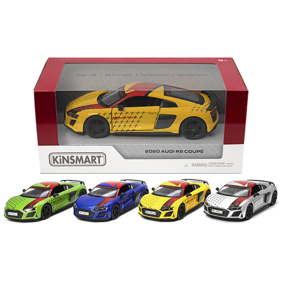 Слика на Количка, 1:38, Easy Toys, 2020 Audi R8 coupe (livery edition), 18002, Микс бои