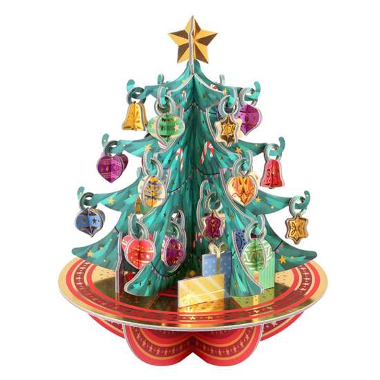 Слика на Украс, Новогодишен, 3D, Christmas Tree, Santoro, PC001, 28,5*43*1цм