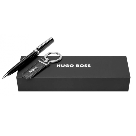 Слика на Сет, Пенкало+Приврзок, Мина сина М, Hugo Boss,  Gear Icon, HPBK254A, Црна