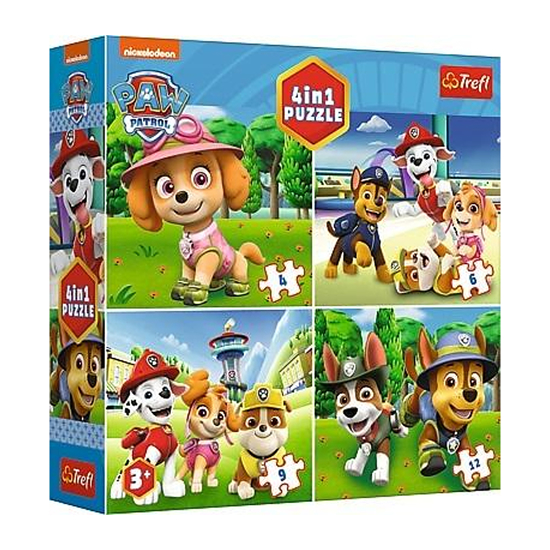 Слика на Сложувалка,  PAW Patrol, 4 слики, 3+, Trefl, WJ-1092/24-003,34661