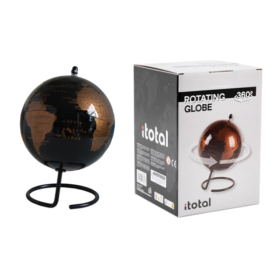 Слика на Глобус , 14 cm, Црна Основа , i-Total, Rotating Globe , CM3312C