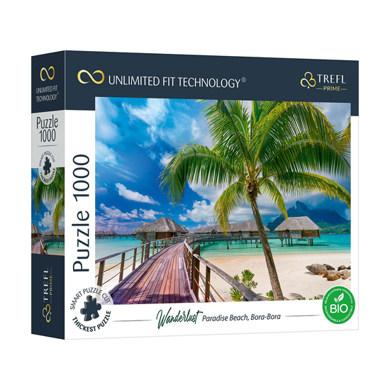 Слика на Сложувалка, Paradise Beach, Bora-Bora, 1000 парчиња, 68*48 цм, Trefl, 10704