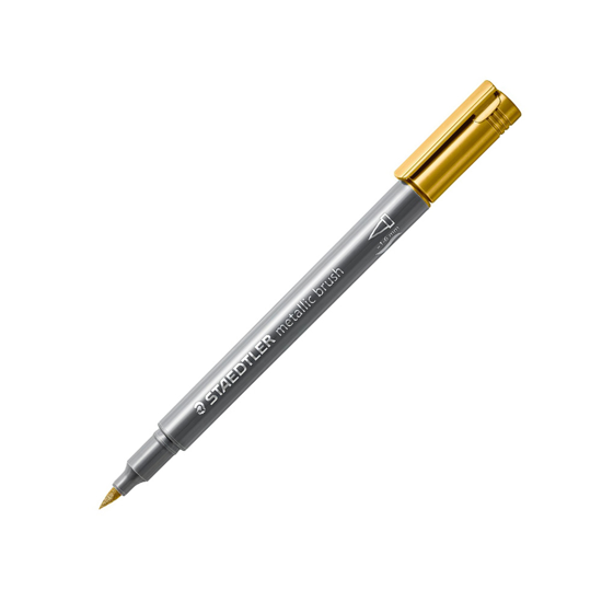 Слика на Маркер, Врв од четка, 1-6мм, Staedtler, 8321-11, Металик златна