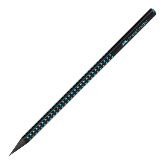 Слика на Молив, Графитен, HB, Со циркони, Faber Castell, Grip Sparkle , 118268, Црно/Сина