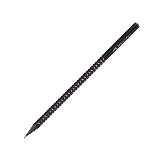 Слика на Молив, Графитен, HB, Со циркони, Faber Castell, Grip Sparkle ,118258,Црно/розева