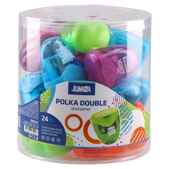 Слика на Острилка, PVC, Со 2 отвора, Statovac, Polka Double, 130531, Микс