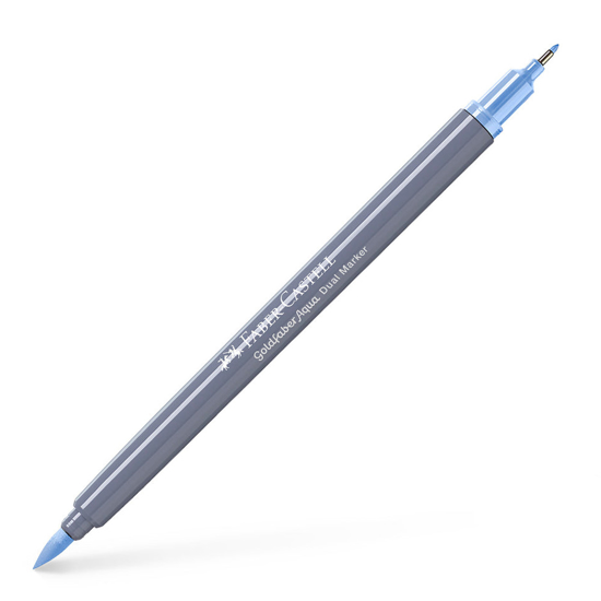 Слика на Маркер , Двостран, Faber Castell, Goldfaber Aqua Dual , 164646, Пастелна Сина 