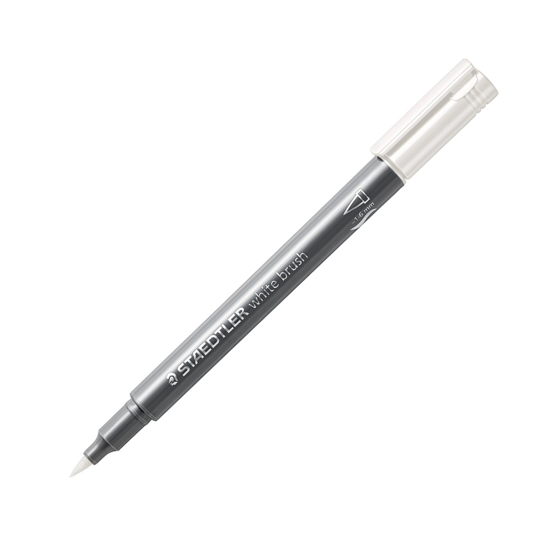 Слика на Маркер, Врв од четка, 1-6мм, Staedtler, 8321-0, Металик бела